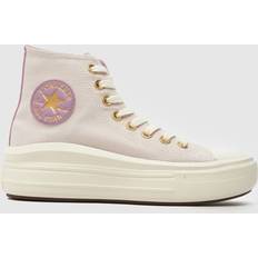 Gold Trainers Children's Shoes Converse Kids Chuck Taylor All Star Move Polyester Hi-Top Trainers - Beige/Orchid Dust/Egret/Gold