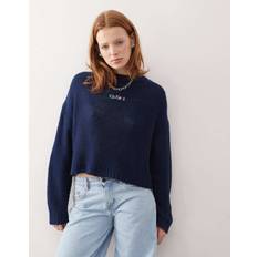 Clothing Kickers Boat Neck Wide Sleeve Knit - Navy