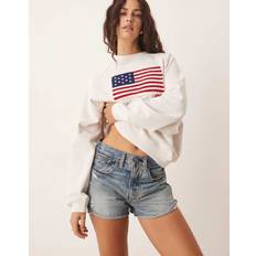 Polo Ralph Lauren Dam Shorts Polo Ralph Lauren Slitna Jeansshorts Med Mörkblå Tvätt