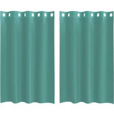 vidaXL Voile Gardiner Med Genomföringar 2 St Turkos 140x175cm