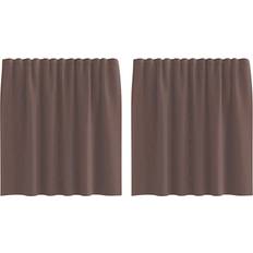 vidaXL Voile Gardiner Med Flik 2 St Brun 140x140cm
