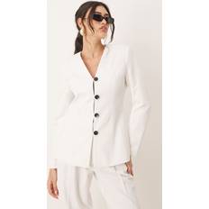 Herre - Hvid Blazere Vero Moda Vmpassi Vneck Tight Fit Blazer - Hvid