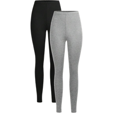 Shein Floral Print Skinny Leggings - Black/Grey