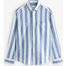 Gant Men Clothing Gant Linen Blend Stripe Shirt - Rich Blue
