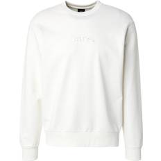 Vans Unisex Jumpers Vans Essential Relaxed Fit Central Logo Sweatshirt - Off White