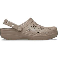 Träskor Crocs Classic Clog Floral Cut Out - Taupe
