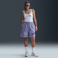 Nike Women's Sportswear Phoenix Fleece High-Waisted French Terry Shorts - Purple
