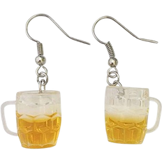 Shein 2pcs Novelty Mini Mug Shaped Earrings For Women, Oktoberfest Style