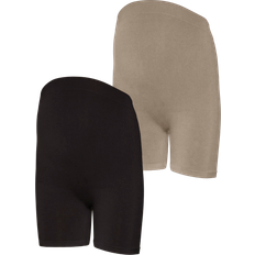 Kort Gravid- & Amningskläder Mamalicious Mammakläder Shorts Med Stödband 2-pack