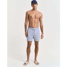 Gant Swimwear Gant Shield Logo Seersucker Swim Shorts - Blue Stripe