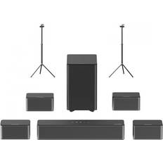 Soundbars & Home Cinema Systems Ultimea Poseidon D80 7.1 Soundbar 1 Paar Steady 300 Lautsprecherständer 460 W