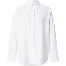 Abercrombie & Fitch Bluser Abercrombie & Fitch Oversized Skjorte I Hørblanding Hvid