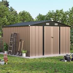 Jolydale Outdoor Metal Storage Shed 10' 1/10" W X 11' 10 9/10" D X 6' 4 2/5" H (Building Area )
