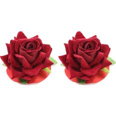 Red Lingerie Accessories House Of Glass Red Velvet Blooming Rose Nipple Pasties