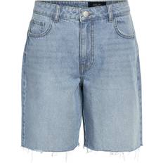 Noisy May Højtaljede Bermuda Denimshorts - Lyseblå