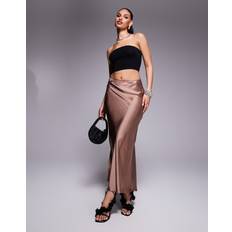 Beige Skirts River Island Maxi Satin Skirt - Beige
