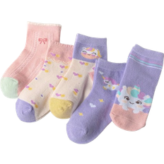 Shein pairsSet Summer Cartoon Unicorn Heart Pattern Baby Socks For Kids Suitable For Daily Wearing MidCalf Length