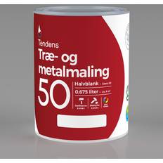 Tendens træ- og metalmaling halvblank Træmaling Sort 0.675L