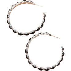 Shein Stone Decor Hoop Earrings