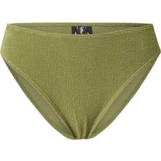 & Other Stories Crinkle High Leg Bikini Bottom Khaki Green