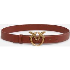 Pinko Ceinture Love Birds Cuir 3cm - Arabe-Or Antique