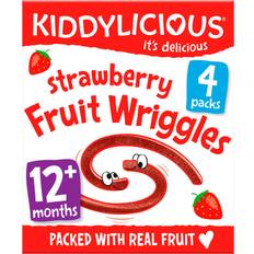 Kiddylicious Strawberry Fruity Wriggles, 12 Mths+ 48g 4pcs 1pack