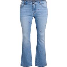 Zizzi Jeans JSelma Flared Jeans - Blå