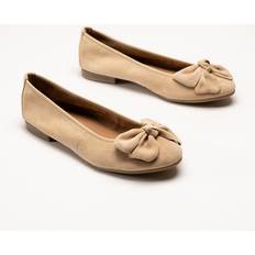 Mocka Ballerinaskor Tamaris Ballerina Med Rosett - Beige