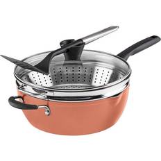 Saute Pans Cuisinart 4pc Preferred Sky with lid