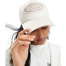 Von Dutch Tøj Von Dutch Boston Trucker Kasket - Beige/Hvid