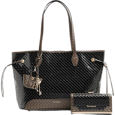 River Island Monogram Side Tie Shopper Bag Bundle - Black