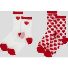 Karl Lagerfeld Strumpor Karl Lagerfeld K/heart Mesh Socks - Klassic Red
