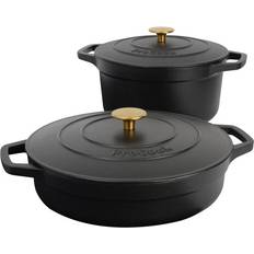 2 Piece Black Cast Iron