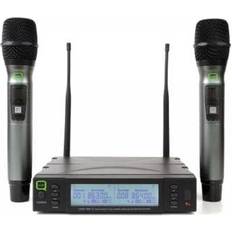 Q-Audio QWM1960 True Diversity UHF Wireless Mic System 2 Handheld Mi