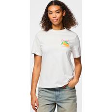 Pieces White Paridise Summer Printed T-Shirt - M