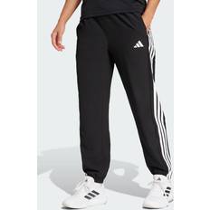 White - Women Trousers & Shorts adidas Womens Train Essentials 3 Stripes Woven Pants - Black