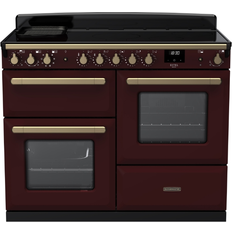 110cm - Red Induction Cookers Rangemaster Estel Deluxe 110cm Induction Range Cooker Red