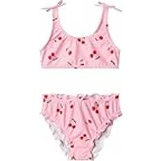 Florals Swimwear Name It Girls Pink Cherry Print Bikini - Pink Cherry