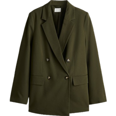 H&M Dubbelknäppt Kavaj - Mörkgrön
