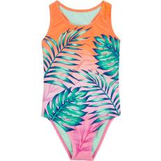 Badedragt - Mørkeblå/Jade/Orange/Lys Pink