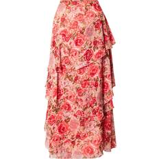Rosa Kjolar Vila Vipalma Hw Maxi Layer Skirt - Orange
