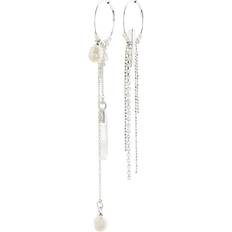 Pilgrim Starlight Hoops - Silver/Pearls/Transparent
