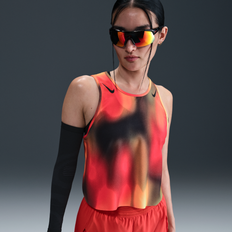 Fitness & Gym - Women - Yellow Clothing Nike AeroSwift Women's Dri-FIT ADV Cropped Printed Tank Top - Yellow