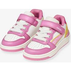 Geox Pink Trainers Geox Washiba Girl - Dark Pink/Yellow