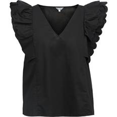 Økologisk materiale Bluser Object Bluse Papaya - Black