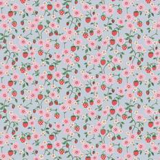 Strawberry Summer Floral Wallpaper