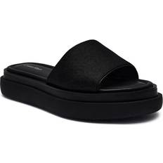 Calvin Klein Badesandaler Calvin Klein Platform Logo Jacquard Sliders - Black