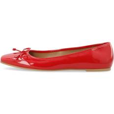 Bianco Biarose Ballet Flat Faux Leather - Rød