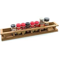 Spice Racks Homeroots Wall Mounted Wood Spice Rack 23.50 in
