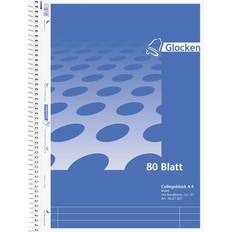 30 x Glocken Spiralblock A4 60g/qm 80 Blatt 4-fach Gelocht Liniert